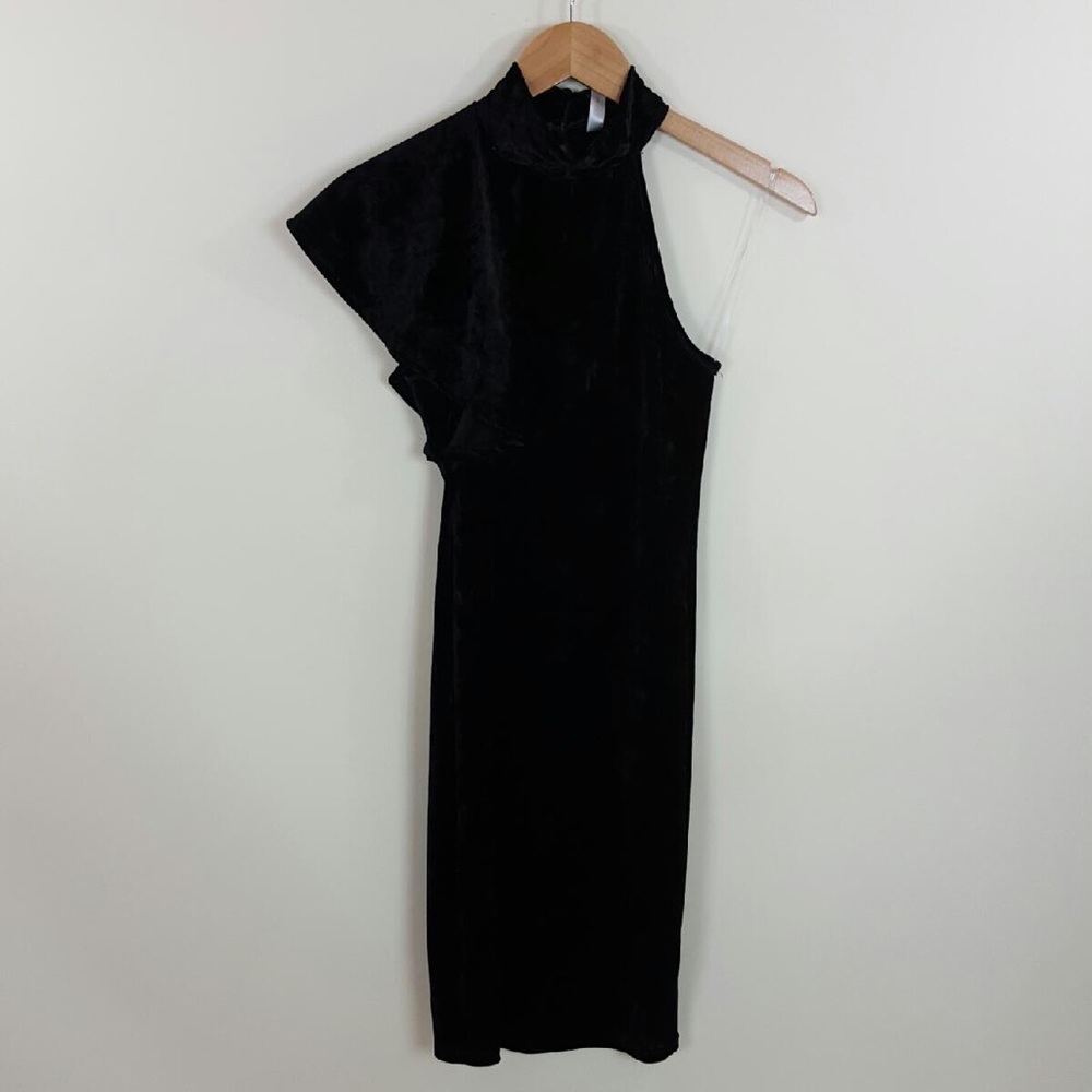 COPY - Velvet ruffle bodycon dress